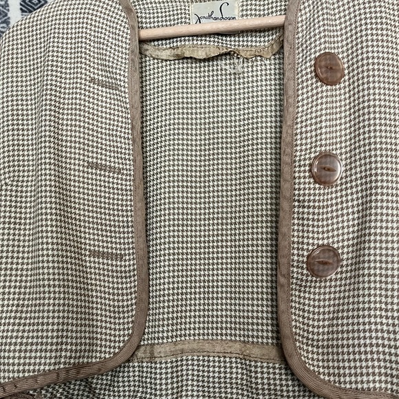 Vintage Cropped Houndstooth Jacket - Picture 4 of 10
